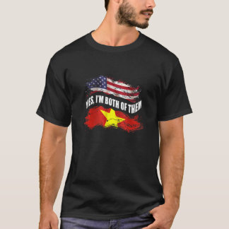 Camiseta Sim, sou ambos americanos e vietnamitas