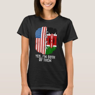 Camiseta Sim, sou ambos meio-americanos... meio quenianos.