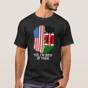 Camiseta Sim, sou ambos meio-americanos... meio quenianos.