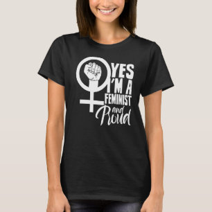 Camiseta Sim, sou Feminista e Orgulhosa Feminista dos Direi