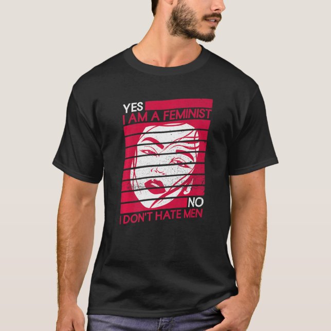 Camiseta Sim Sou Feminista Não Não Odeio Homens Feministas (Frente)