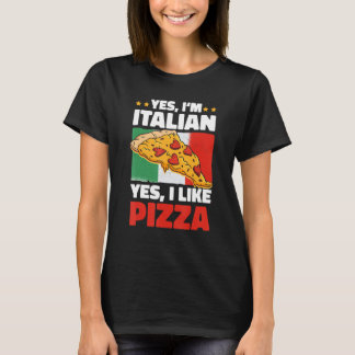 Camiseta Sim, sou italiano, sim, eu gosto de pizza