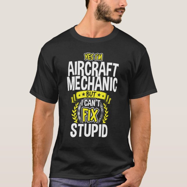 Camiseta Sim, sou mecânico de aeronaves (Frente)
