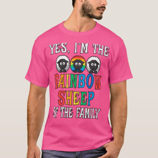 Camiseta Sim, sou o Rainbow Sheep do fazendeiro da família 