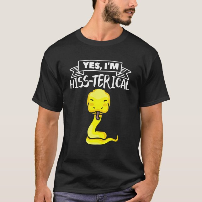 Camiseta Sim, sou o seu Cobra de Pythons Pythons Terical Ba (Frente)