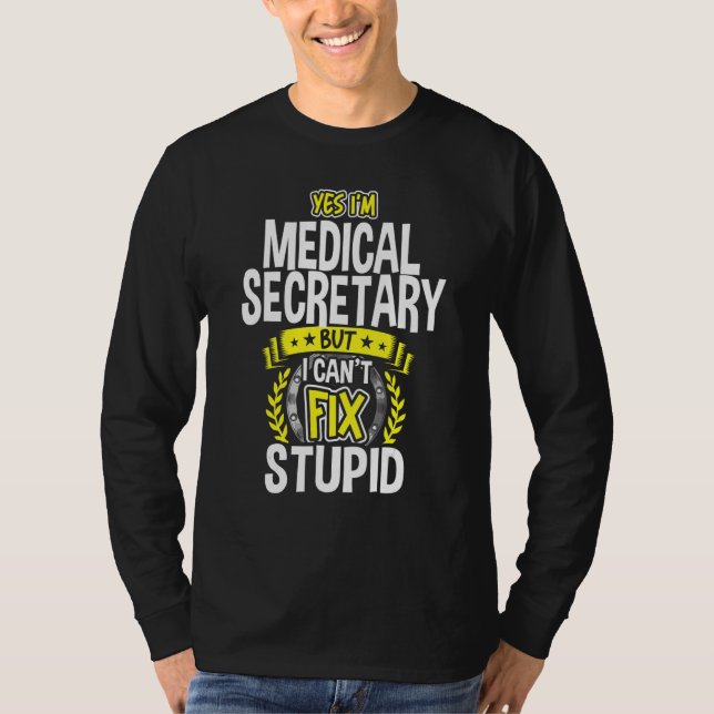 Camiseta Sim, sou Secretária Médica (Frente)