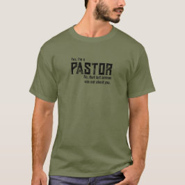 Camiseta Sim, sou um Pastor Sermon Ilustração Engraçada Cam