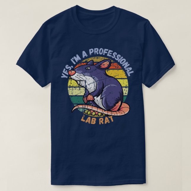 Camiseta Sim Sou Um Rato De Laboratório Profissional 1 (Frente do Design)
