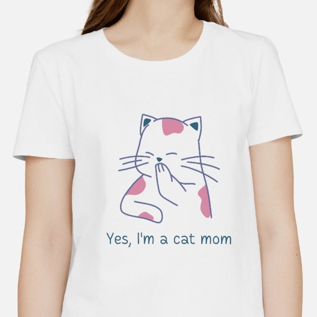Camiseta Sim, sou uma Cat Mãe (Criador carregado)