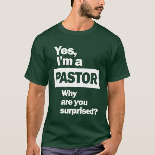 Camiseta Sim, sou uma citação cristã divertida do Pastor