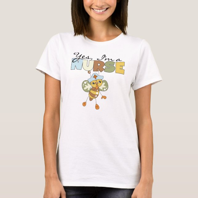 Camiseta Sim, sou uma Enfermeira T-shirts e presentes (Frente)