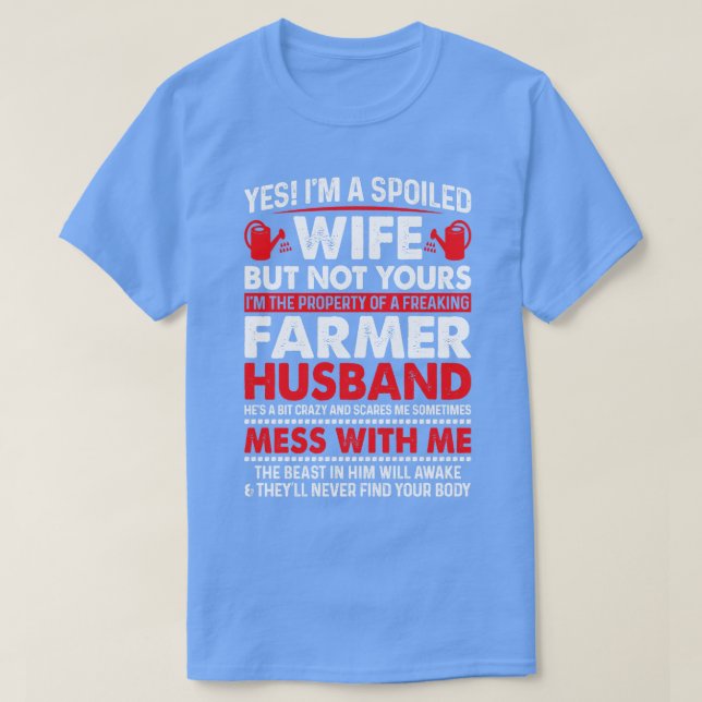 Camiseta Sim, Sou Uma Esposa Maldita De Marido Farmante Org (Frente do Design)
