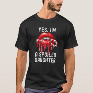 Camiseta Sim, sou uma filha mimada, palito de cana de açúca