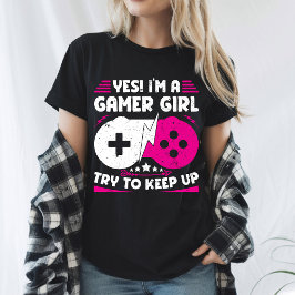 Camiseta Sim, sou uma garota gamer, presente engraçado de j