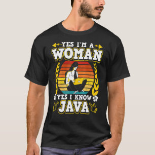 Camiseta Sim, sou uma mulher, sim sei Java