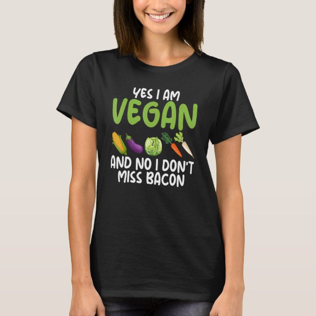 Camiseta Sim, sou vegetariano Não Não Perco Bacon Vegeta (Frente)