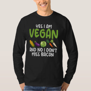 Camiseta Sim, sou vegetariano Não Não Perco Bacon Vegeta