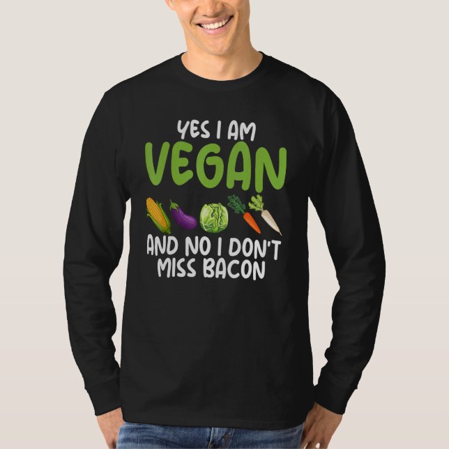Camiseta Sim, sou vegetariano Não Não Perco Bacon Vegeta (Frente)