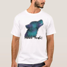 Camiseta Sim! Space Galaxy Wolf Silhouette