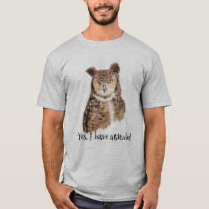 Camiseta Sim, Tenho Atitude! Citando Arte para Coruja Amant