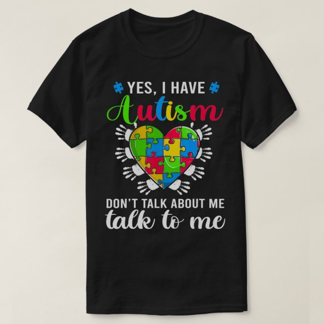 Camiseta Sim, tenho consciência do autismo, consciência do  (Frente do Design)