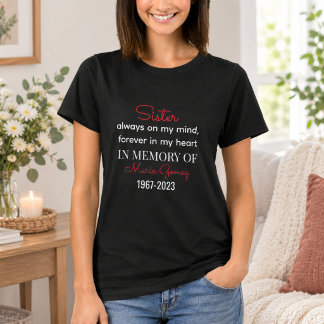 Camiseta Simã Memorial Heart Plaque - Sempre na minha mente