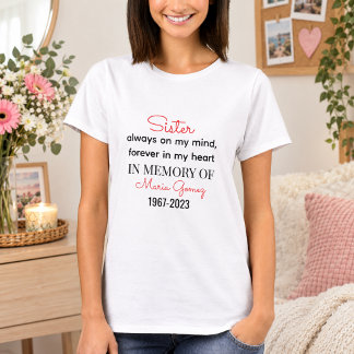 Camiseta Simã Memorial Heart Plaque - Sempre na minha mente
