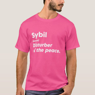 Camiseta Simbil Engraçado 'Disturber da Paz' Personalidade