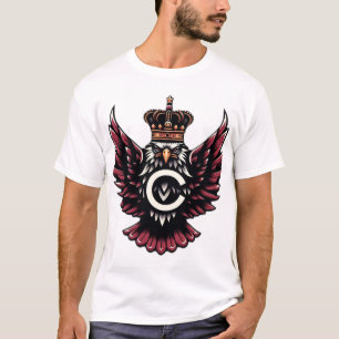 Camiseta "Simbolismo Majestoso: A Águia Crowned e a Bol