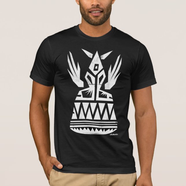 Camiseta Símbolo abstrato antigo com asas (Frente)