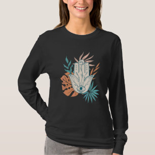 Camiseta Símbolo abstrato Yoga Hamsa Mandala Om com Tropica