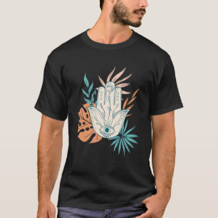 Camiseta Símbolo abstrato Yoga Hamsa Mandala Om com Tropica