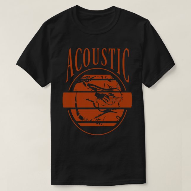 Camiseta Símbolo acústico do círculo castanho (Frente do Design)