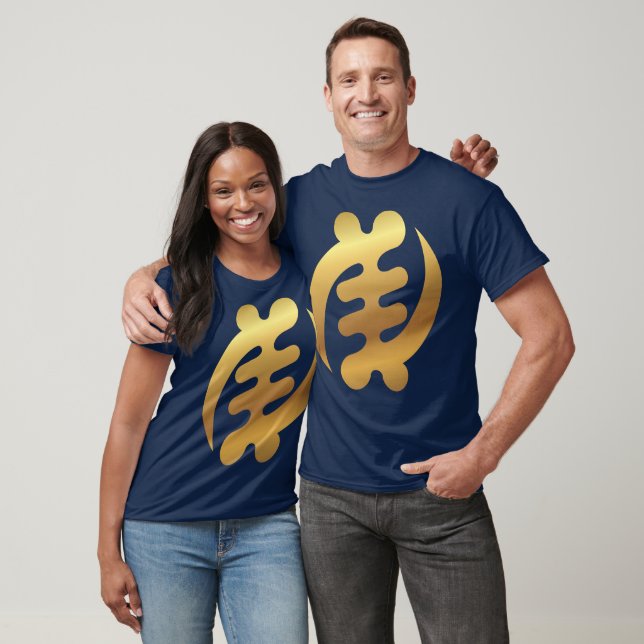 Camiseta Símbolo Africano Gye Nyame Shiny Dourado Adinkra (Unissex)