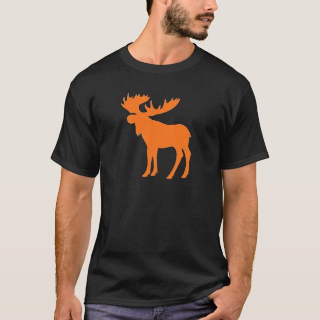 Camiseta Símbolo alaranjado simples dos alces (Frente)