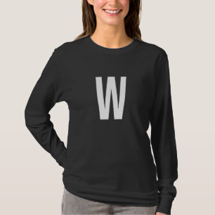 Camiseta Símbolo Alfabético Inicial da Letra Número W