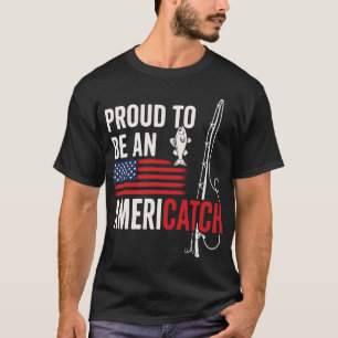 Camiseta Símbolo Americano da Pesca de Robalo Patriota EUA
