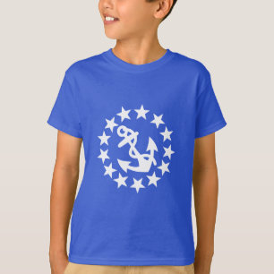Camiseta Símbolo Anchor de Sinalizador de Iate - Estrelas e