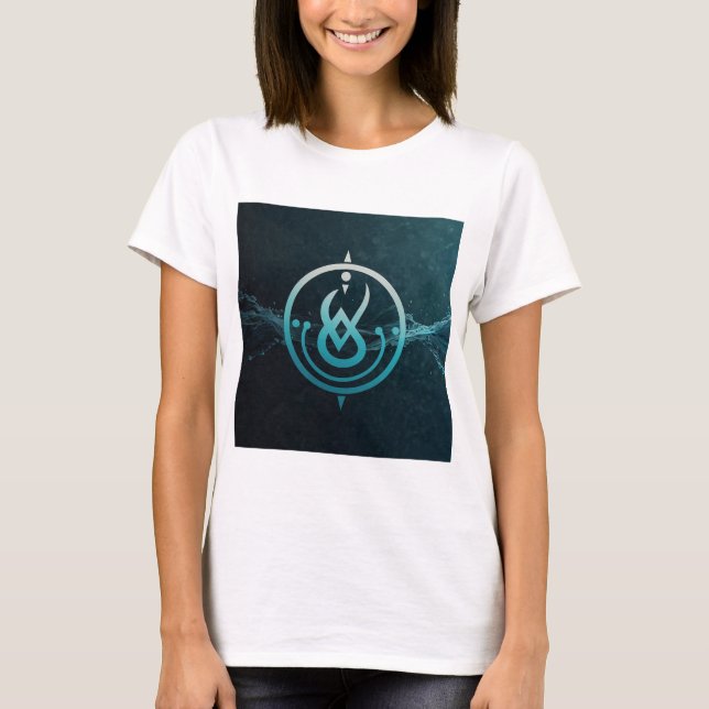 Camiseta Símbolo Aquarius Zodiac | Design Aquário Único (Frente)