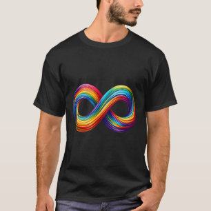 Camiseta Símbolo Arco-íris do Sinal de Infinito da Neurodiv