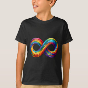Camiseta Símbolo Arco-íris do Sinal de Infinito da Neurodiv