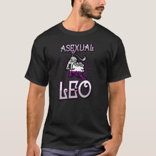 Camiseta Símbolo Asexual Leo Zodíaco Sinal de Aniversário H