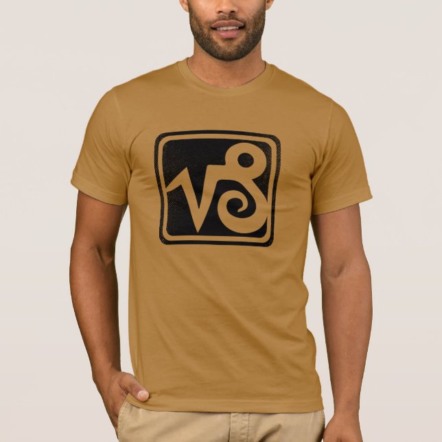 Camiseta Símbolo astrológico afligido do Capricórnio (Frente)