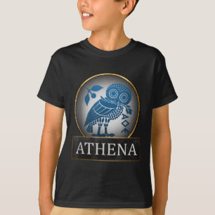 Camiseta Símbolo Athena Owl Da Deusa Grega Da Sabedoria A
