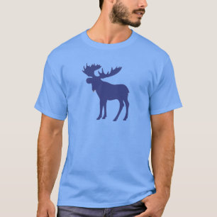 Camiseta Símbolo azul simples dos alces