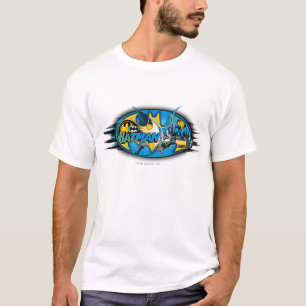 Camiseta Símbolo Batman Logotipo de colagem clássico