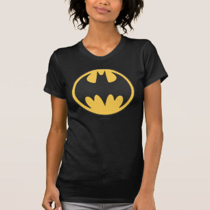 Camiseta Símbolo Batman Logotipo do círculo amarelo escur