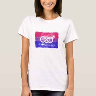 CAMISETA SÍMBOLO BISEXUAL PINTADO