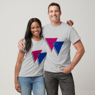 Camiseta SÍMBOLO BISSEXUAL 3D do TRIÂNGULO