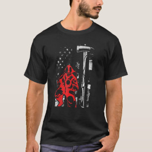 Camiseta Símbolo Bombeiro Patriótico Americano Bombeiro Usa